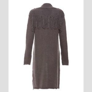 Velvet by Graham & Spencer Fringe Back Cardigan  M